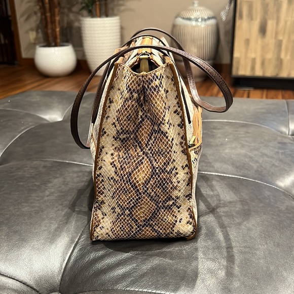 HOBO Friar Leather Python Embossed Shoulder Bag - Picture 2 of 10